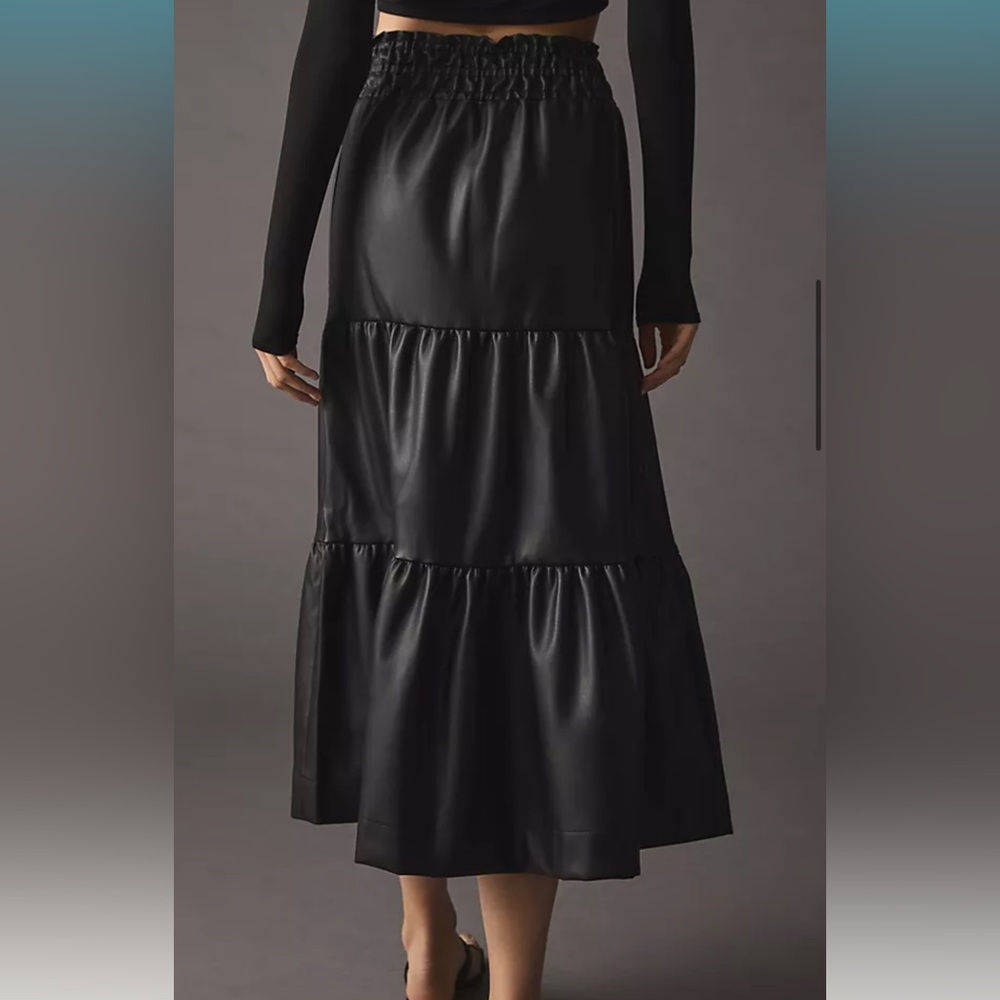 Like New - Anthro - The Somerset Maxi Skirt: Faux Leather Edition - XL